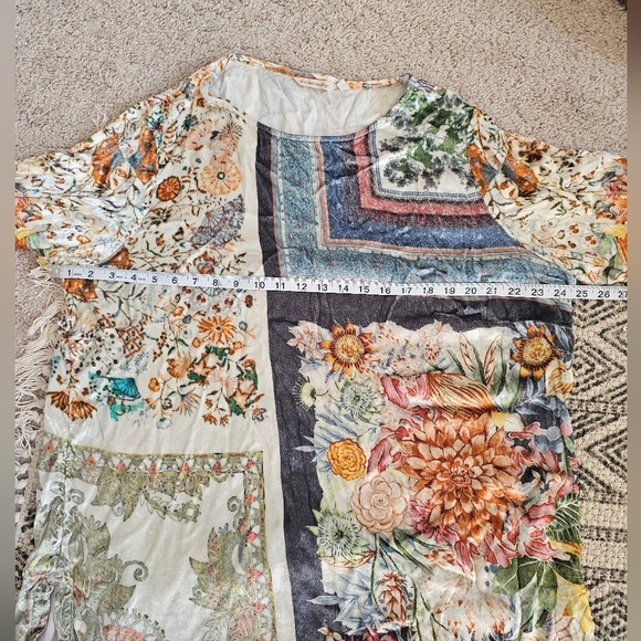 Soft Surroundings Ashbury Tunic Women Velvet Floral Boho Long Sleeve Size 1X - Picture 5 of 5